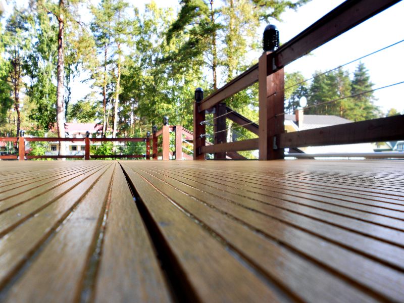Redwood Deck Installation in Worcester, MA